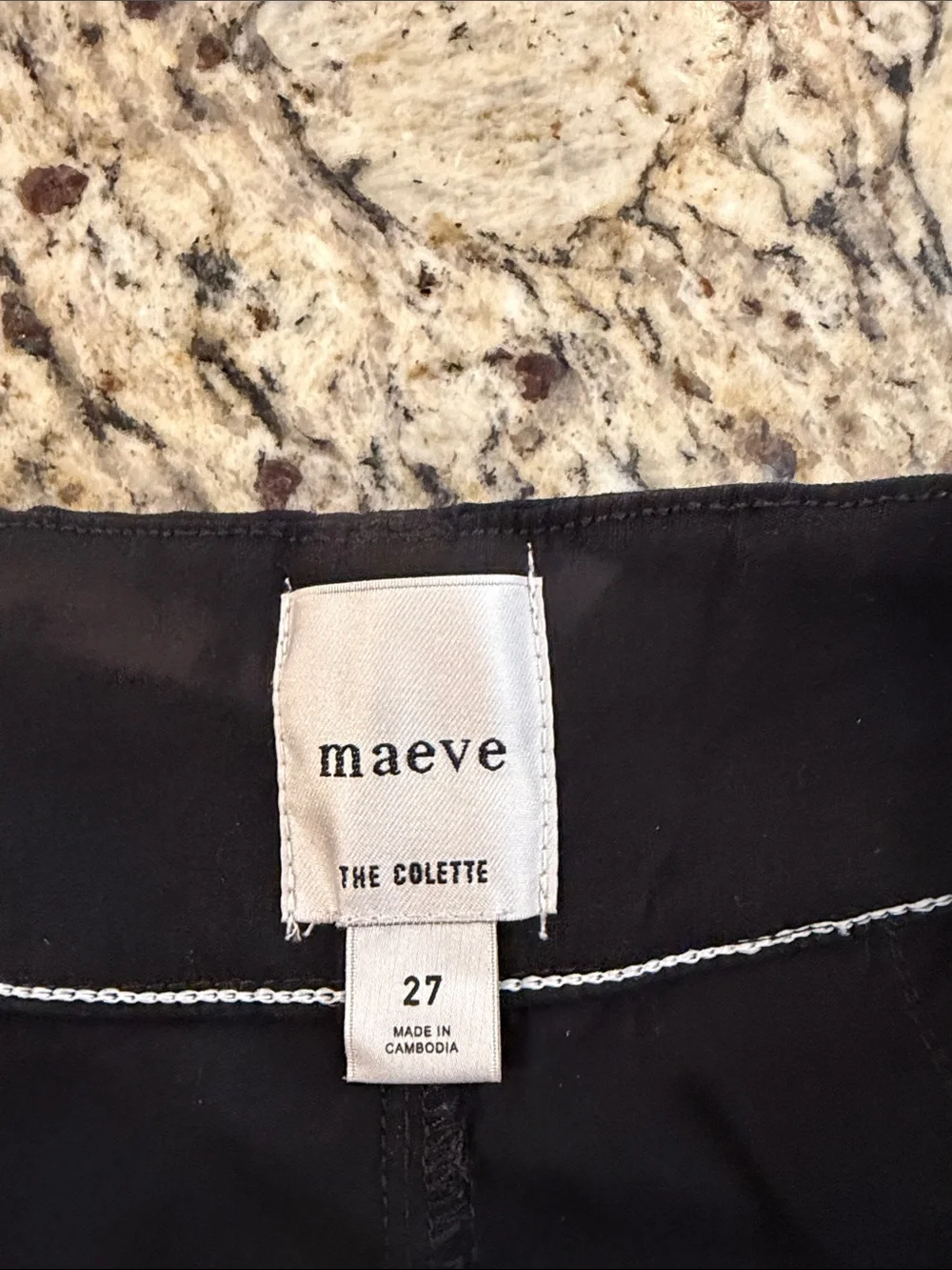 Maeve The Colette Cropped Wide-Leg Pants Women’s Black Stretch Linen Blend Sz 27 - Picture 10 of 12